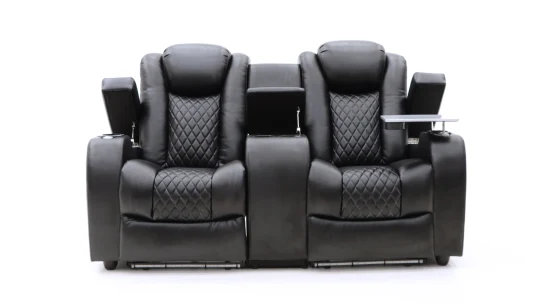 Geeksofa 3+2+1 lugares Power Electric Leather Loveseat Motion Conjunto de sofá reclinável para sala de estar