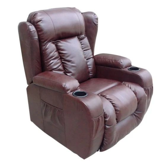 Moderno Ajustável Função de Massagem Sala de Estar Sofá Cadeira Reclinável Manual Sofá Elétrico Tecido